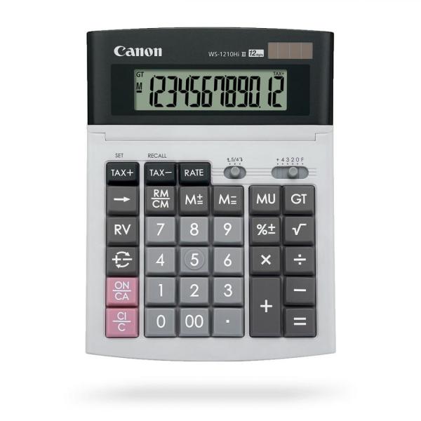 Calculator birou canon ws-1210thb, 12 digiti, display lcd, alimentare solara si baterie, tastatura "it touch".