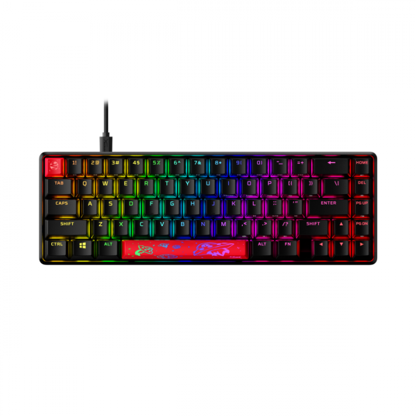 Tastatura hp hyperx alloy 65 red mecanica, neagra