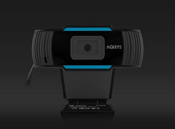 Webcam aqirys phase full hd, 1.8m, negru