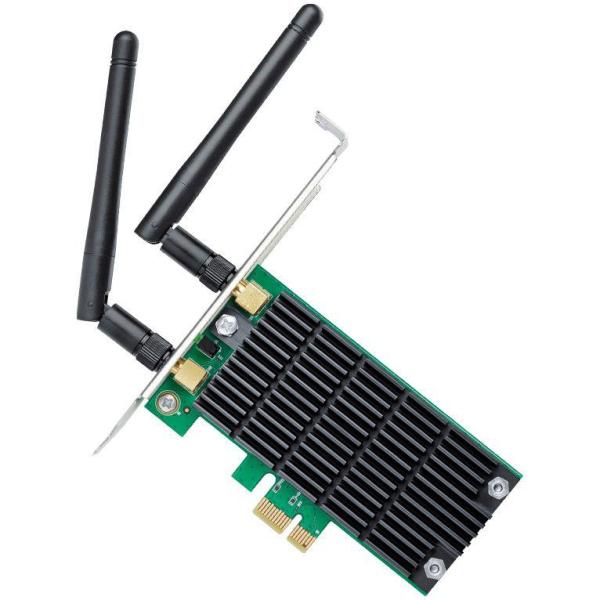 Adaptor wireless tp-link, ac1200 dual-band, 867/300mbps,pci-e, 2 antene detasabile, standarde wireless: ieee 802.11ac/n/a 5 ghz, ieee 802.11n/g/b 2.4 ghz, low-profile bracket.