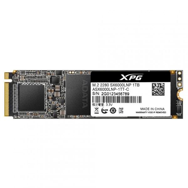 Ssd adata xpg sx6000 lite, 1tb, nvme, m.2