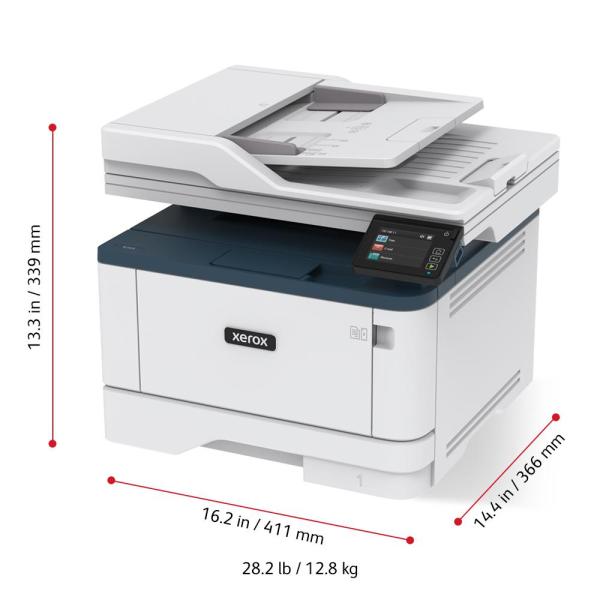 Multifunctional laser mono xerox workcentre b315v_dni, (tiparire, copiere, scanare, fax),dimensiune: a4, viteza: 42 ppm, duplex, rezolutie: 600x600 dpi, procesor: 1 ghz, memorie: 512mb, alimentare cu hartie standard: 250 coli, dadf, limbaje de imprimare: 