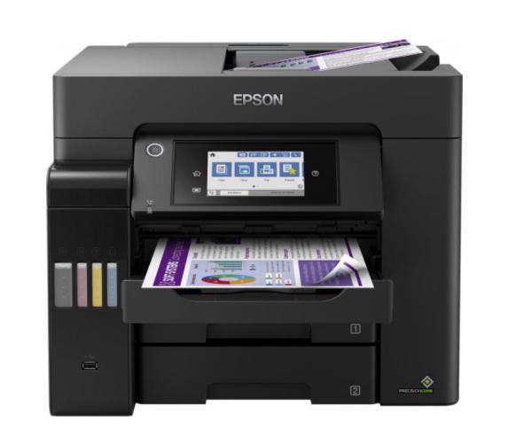 Multifunctional inkjet color ciss epson l6570, dimensiune a4 (printare, copiere, scanare, fax), viteza 32 ppm alb-negru, 32ppm color, rezolutie 4800x1200 dpi, alimentare hartie 550 coli, scanner cis rezolutie 1200x2400 dpi, dadf, fax memorie 550 pagini, i