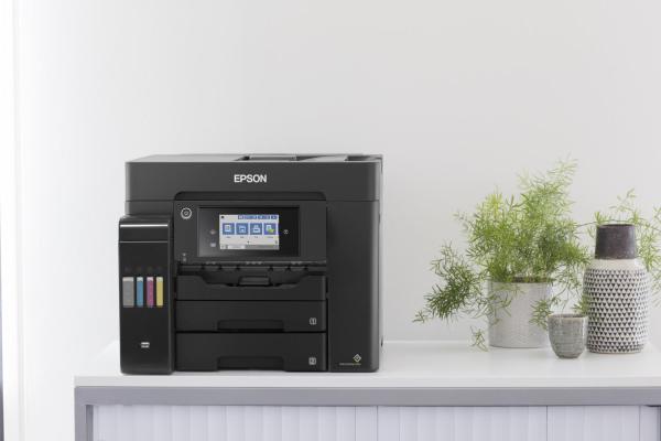 Multifunctional inkjet color ciss epson l6550, dimensiune a4 (printare, copiere, scanare, fax), viteza 32 ppm alb-negru, 22ppm color, rezolutie 4800x1200 dpi, alimentare hartie 550 coli, scanner cis rezolutie 1200x2400 dpi, adf, fax memorie 550 pagini, in