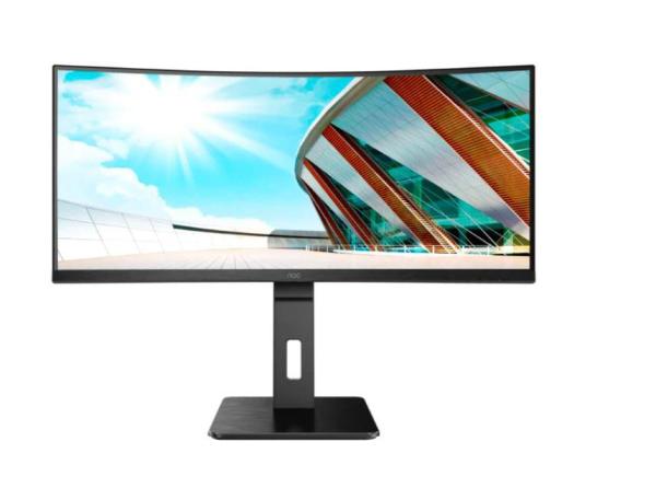 Monitor 34" aoc cu34p2a, uwqhd 3440* 1440, curbat 1500r, 100 hz, wled, va, 21:9, 1 ms, 3000:1, 300 cd/ mp, 178/178, antiglare + 3h, vesa 100* 100, boxe 2* 3w, headphone out, 2* hdmi, dp, 4* usb, cabluri hdmi/ dp incluse, adaptivesync, flicker-free, low bl