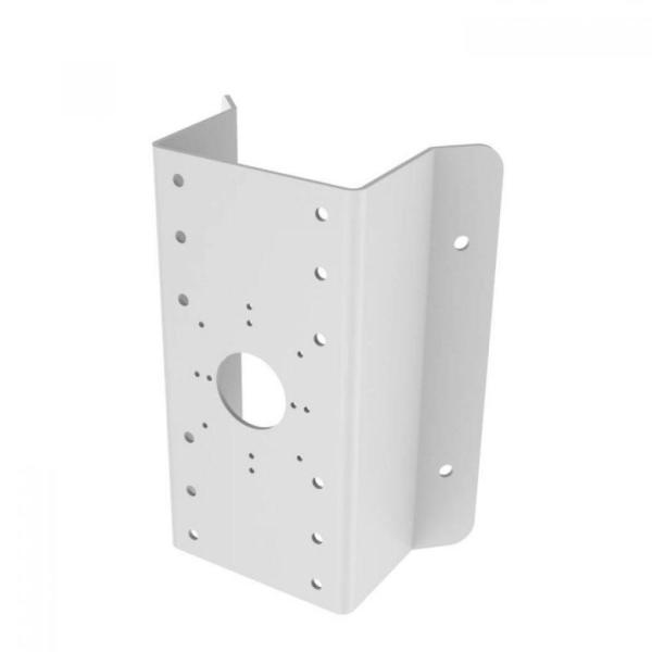 Suport pentru montaj pe colt hikvision ds-1276zj-sus, material otel inoxidabil, dimensiuni: 126 mm × 105 mm × 250 mm, greutate: 1990 g