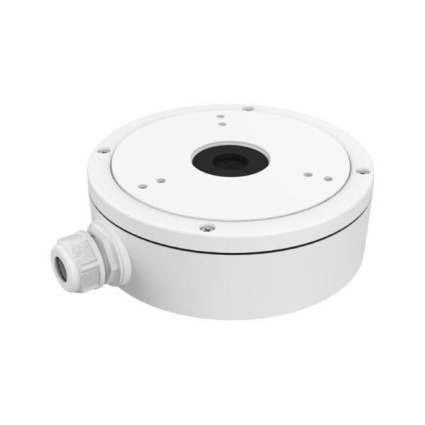 Hikvision junction box ds-1280zj-s; compatibil cu dds-2ce16c5t-vfir3, ds-2ce16d5t-vfit3 sau ds-2cd2t22/32-i5; dimensiuni 137 x 51.5mm, greutate: 527g.