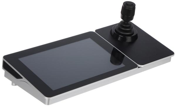 Tastatura ip de control pentru camere ptz hikvision ds-1600ki(b), display touchscreen de 10,1 inch, rezolutie: 1280 × 800, system de operare android, interfata retea: 10m/100m/1000m adaptive ethernet port, wifi, interfata audio: 1in/1out, gestioneaza pana