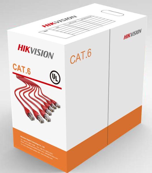 Cablu utp cat.6, 305 metri, ds-1ln6-ue-w; diametru fir: 0.53mm, ofc, cm, cpr, culoare alb;