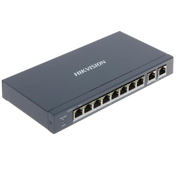 Switch hikvision ds-3e0310p-e/m, 8-port, poe