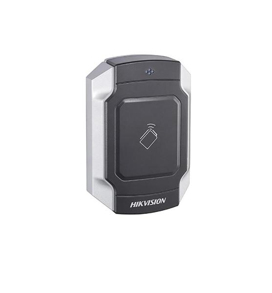 Cititor de card mifare, ds-k1104m; reads mifare 1 card, supports rs485 and wiegand(w26/w34) protocol; tamper-proof alarm, dust-proof, ip65, vandal proof, ik10, applied for 86 and 120 gang box;