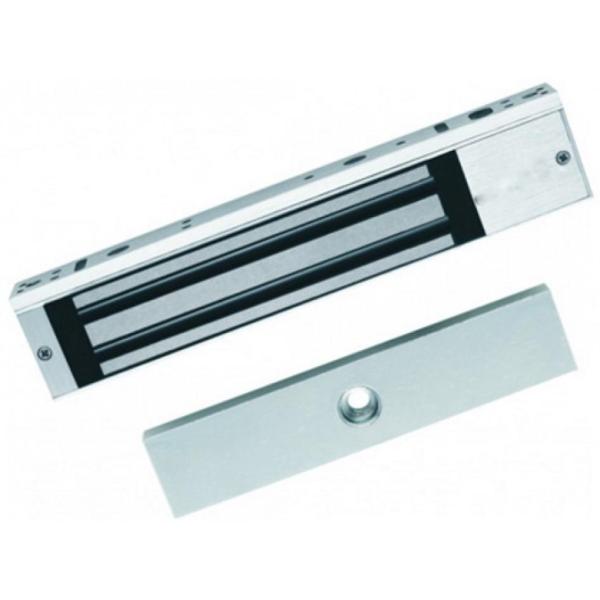 Electromagnet de forta  hikvision ds-k4h258s; forta de retinere: 280kg; alimentare 12v; amperaj: 340ma; dimensiuni: 238mm × 45mm ×25mm; greutate: 2.1kg