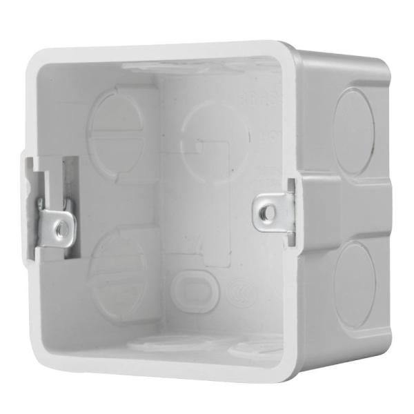 Gang box hikvision, ds-kab86; convenient design available for indoorstation wall mounting; made of the insulating material.
