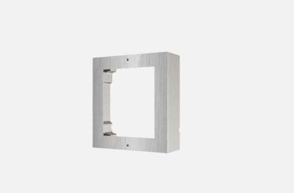 Panou frontal pentru un modul videointerfon modular hikvision ds-kd- acw1/s; montare aplicata; material otel inoxidabil; dimensiuni: 117mm x 1 07mm x4mm;