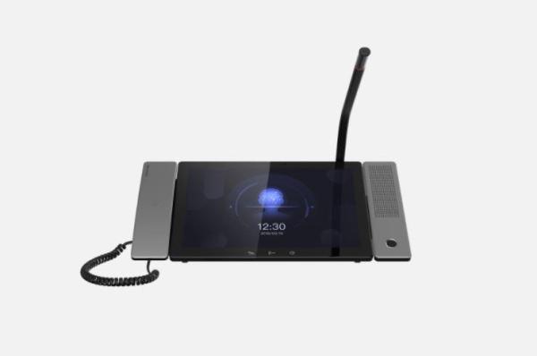 Unitate de control( master station) cu android pentru videointerfonie hikvision ds-km9503, 10.1-inch ips cu  touch screen, rezolutie 1280 × 800, sistem de operare android 7.1, server sip integrat, se pot conecta pana la 10000 de dispozitive, suporta pana 