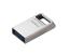 Usb flash drive kingston 256gb data traveler micro, usb 3.2 gen1, metalic