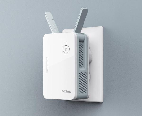 D-link ax1500 mesh range extender e15, standarde wireless: ieee 802.11ax/ac/n/g/b/k/v/a/h, ieee 802.3u/ab, interfata: 1xlan, 2 x antene externe, dimensiuni: 105 x 63.5 x 50 mm, greutate: 161g, dual-band 2x2 wi-fi 6, viteza: 1201mbps (5ghz), 300mbps (2.4gh