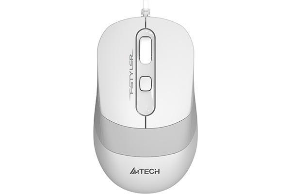 Mouse a4tech fm10, cu fir, alb