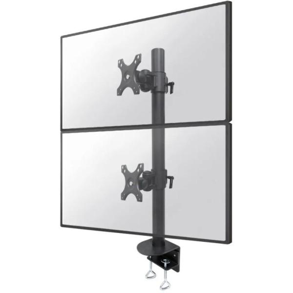 Suport monitor de birou dublu, neomounts by newstar fpma-d960dvblackplus, 17" - 49", vesa 100x100, suporta pana la 15kg, negru