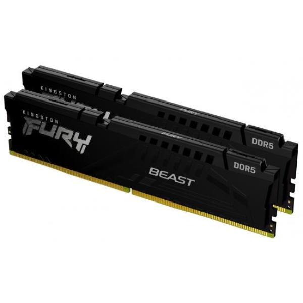 Memorie RAM Kingston FURY Beast, DIMM, 32GB (2x16GB) DDR5, 5600MHz, CL40, negru