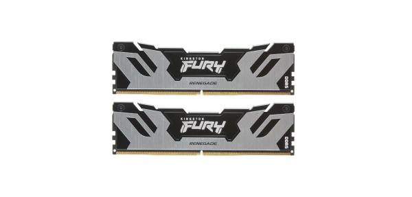 Memorie ram kingston, dimm, ddr5, 32gb, 6800mhz, cl36, 1.35v, fury renegade silver, kit of 2