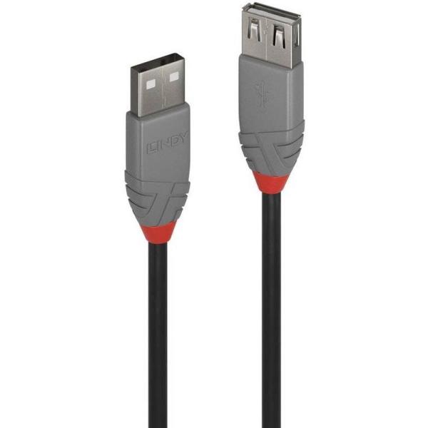 Cablu transfer date lindy ly-36705, usb 2.0 male tip a - usb 2.0 female, 5 m, anthra line
