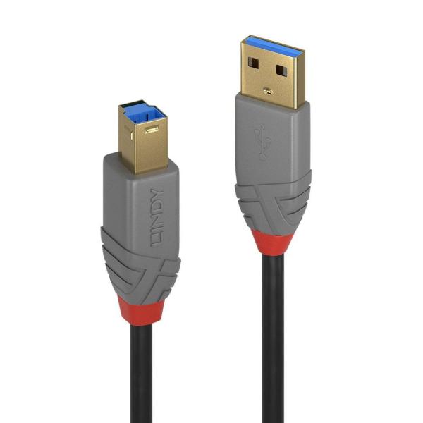 Cablu lindy ly-36744, usb 3.0 typ a to b, 5m, anthra line