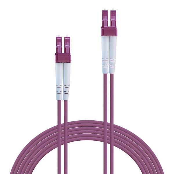 Cablu fibra optica lindy lc/lc om4, 2 x lc male to 2 x lc male, 3m