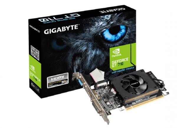 Placa video gigabyte geforce® gt 710, 2gb ddr3, 64-bit