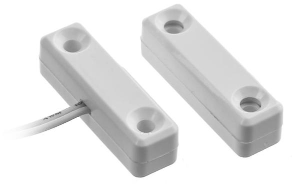 Contact magnetic nd-mc21s-w-10, culoare alba, material plastic, montare aparenta, interspatiu: 22mm, dimensiuni: 35 x 10 x 10mm, set 10 bucati