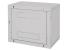 Rack de perete triton sectiune simpla 12u 600mm adancime usa sticla panouri laterale fixe, sectiuni acces cabluri sus/jos/spate securizare cu cheie, 1 pereche montanti reglabili ip30 gri