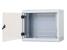 Rack de perete triton sectiune simpla 15u 600mm adancime usa sticla panouri laterale detasabile, sectiuni acces cabluri sus/jos/spate securizare cu cheie, 1 pereche montanti reglabili, fabricat din tabla galvanizata ip30 gri