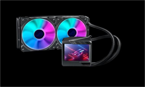 Cooler cpu asus rog ryujin ii 240 argb, racire cu lichid, 2x fan 2000 pwm 120mm radiator fans, baza cupru, intel: lga 1700, 1200, 115x, 2011, 2011-3, 2066 amd: am5, am4, tr4*, control mode: pwm, negru