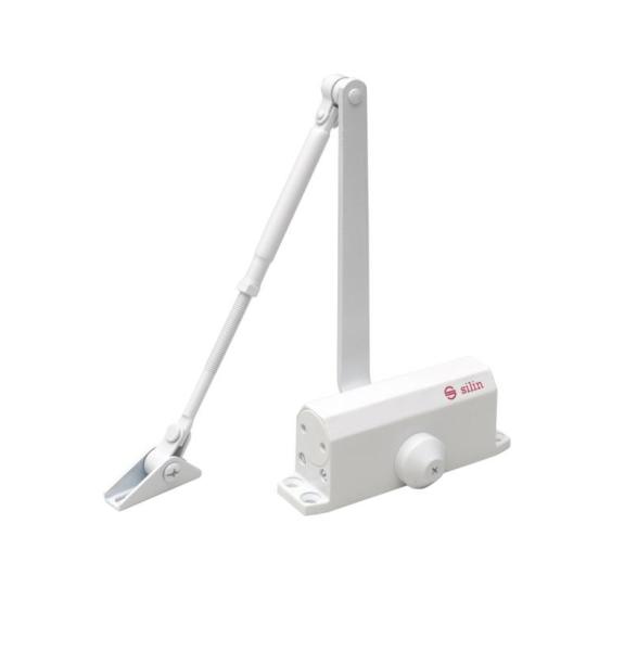 Amortizor hidraulic cu brat sa-5012aw-wh, culoare alb; pentru: usi cu greutatea de 25-45 kg; latime usa ≤900mm; ulei hidraulic termostabil; viteza de inchidere reglabila; montare universala: stanga sau dreapta; culoare: alb; deschidere usa la 135°;