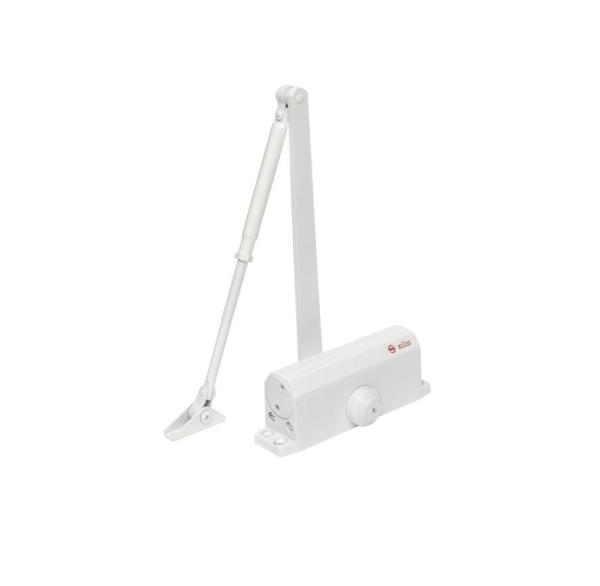 Amortizor hidraulic cu brat sa-6033aw-wh, alb; pentru: usi cu greutatea de 40-65 kg; latime usa ≤950mm; ulei hidraulic termostabil; viteza de inchidere reglabila; montare universala: stanga sau dreapta; culoare: alb; deschidere usa la 180°;
