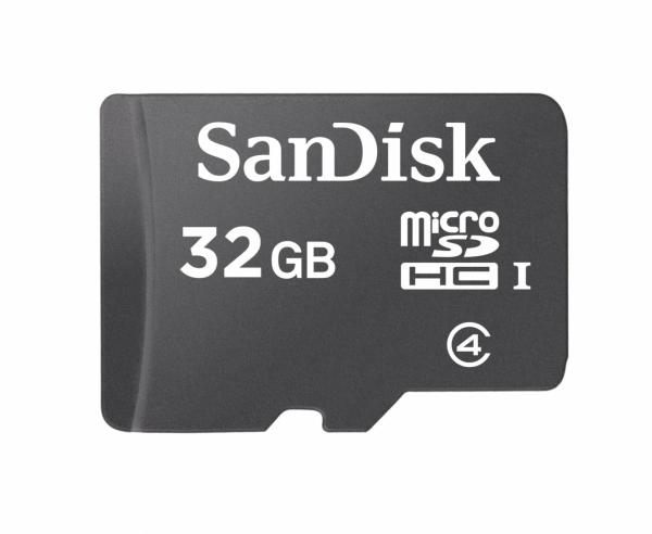 Card de memorie sandisk microsd, 32gb, class 4