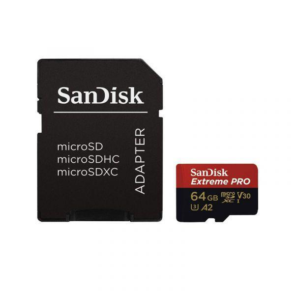 Card de memorie microsd sandisk extreme 64gb, class 10