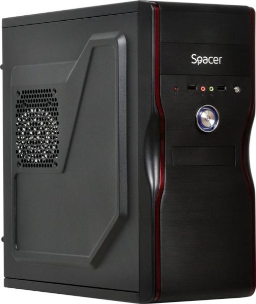 Carcasa spacer mercury, atx, midtower, gaming, sursa 450 (230w for 450w desktop pc), usb 2.0 x 2, jack 3.5mm x 2, „spc-mercury”