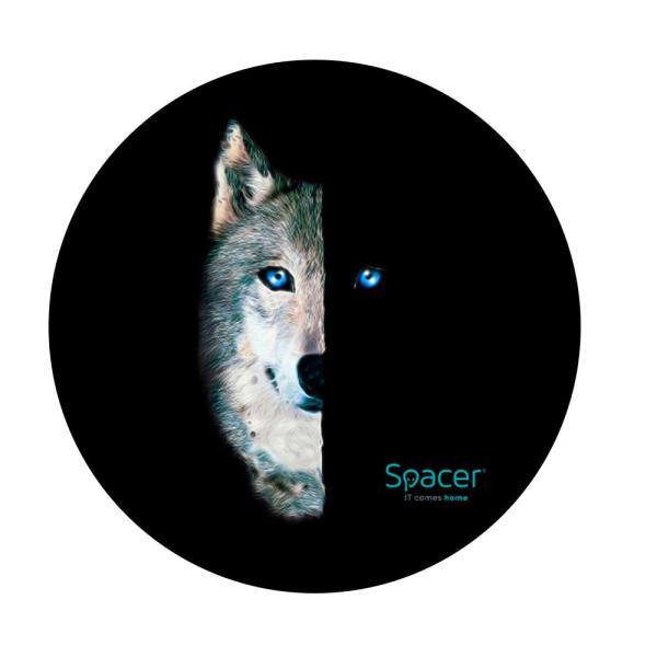 Covor spacer pentru scaun, model wolf lungime 1200mm, grosime 3mm, rotund, spuma cauciuc natural, material textil cusut pe margini