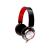Casti cu micr. spacer, cu fir, mulimedia, 2x jack 3.5mm, microfon pe fir, driver 40mm, 20hz-20000hz, pliabile, rosu