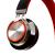 Casti cu micr. spacer, cu fir, mulimedia, 2x jack 3.5mm, microfon pe fir, driver 40mm, 20hz-20000hz, pliabile, rosu