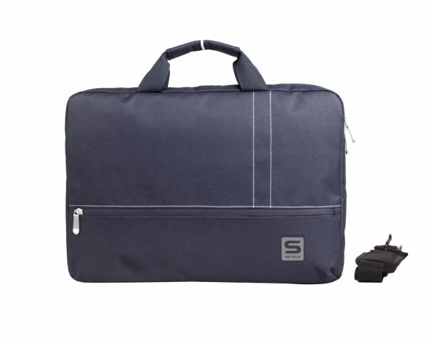 Geanta notebook serioux, srx-8915, dimensiuni: 42 x 4.5 x 29.5 cm, compartiment laptop: max 15.6", curea de umar ajustabila, material poliester