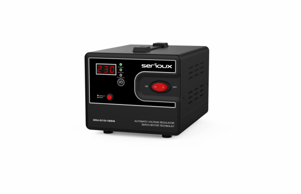 Stabilizator de tensiune serioux servo 124-1500va, putere 1500va/900w, tip servo motor, transformator toroidal+ servo motor, interval tensiune intrare 150v ~ 260v, interval frecvența intrare 45hz ~ 65hz, tensiune de ieșire 230v, precizie de ieșire ±3%, pr