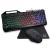 Kit gaming serioux tobis 3 in 1, tastatura de gaming, 104 taste, 7 taste anti-ghosting, design slim, iluminare rainbow, structura metalica + taste negre, suport telefon, cablu usb 1.5m pvc, plug and play; mouse gaming, senzor sunplus 192, 1000-6400 dpi, s