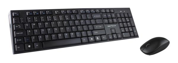 Kit tastatura + mouse serioux nk9800wr, wireless 2.4ghz, us layout, multimedia, mouse optic 1200dpi, negru, usb, nano receiver