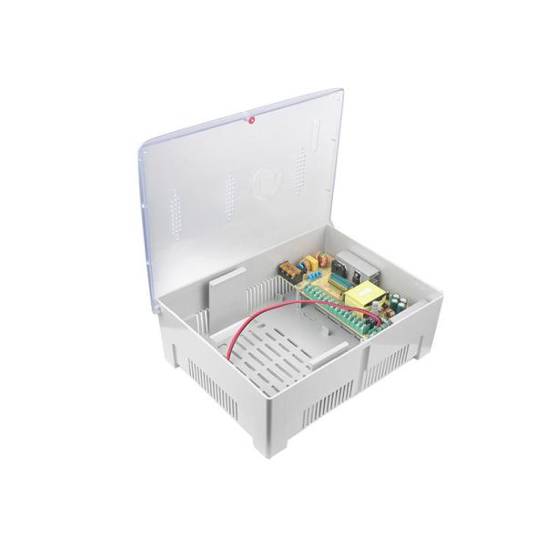Sursa de alimentare 10a cu back up si 9 canale protejate pentru sisteme cctv std-xzs120-12-9, tensiune intrare: 100-264v ac,47-63hz; tensiune iesire: dc12v, 10a, 120w, carcasa plastic ( model economic), led stare, intrare pentru acumulator de 17ah ( nu es