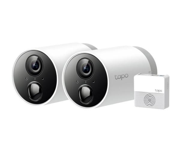 Kit camere supraveghere wifi, wireless tapo c400s2, 2.4 ghz, wpa/wpa2- psk, detectează mișcarea,persoane, animale si autovehicule, compresie video h.264, frame rate 15fps, video streaming 1080p, (110.6x64.2x64.2mm), senzor imagine 1/3" night vision 850 nm
