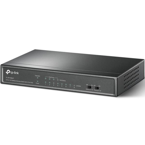 Switch tp-link tl-sf1008lp, 8 port, 10/100 mbps