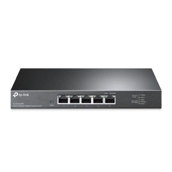 Switch tp-link tl-sg105-m2, 5 porturi 2.5g , desktop, 5× 100mbps/1gbps/2.5gbp ports, auto-negotiation, auto-mdi/mdix, fanless, standards and protocols: ieee 802.3, 802.3u, 802.3ab, 802.3x, 802.1p, 802.3bz, switching capacity: 25 gbps, packet forwarding ra