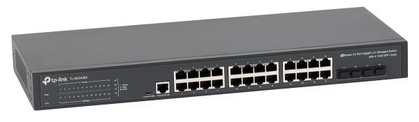 Switch tp-link tl-sg3428x, jetstream, managed l2+, 24× 10/100/1000 mbps rj45, 4× 10g sfp, 1× rj45 console port, 1× micro-usb console port, fanless, rack mountable, switching capacity 128 gbps, packet forwarding rate 95.23 mpps.